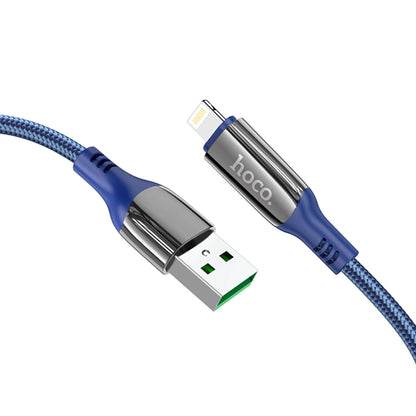 hoco S51 8 Pin Digital Display Charging Data Cable, Length: 1.2m(Blue) - Normal Style Cable by hoco | Online Shopping South Africa | PMC Jewellery