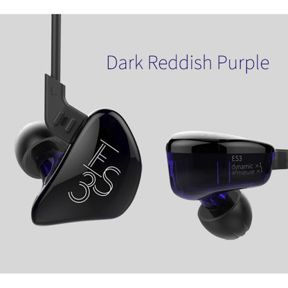 KZ ES3 Standard Version 3.5mm Hanging Ear Sports Design In-Ear Style Wired Earphone, Cable Length: 1.2m(Purple) - In Ear Wired Earphone by KZ | Online Shopping South Africa | PMC Jewellery