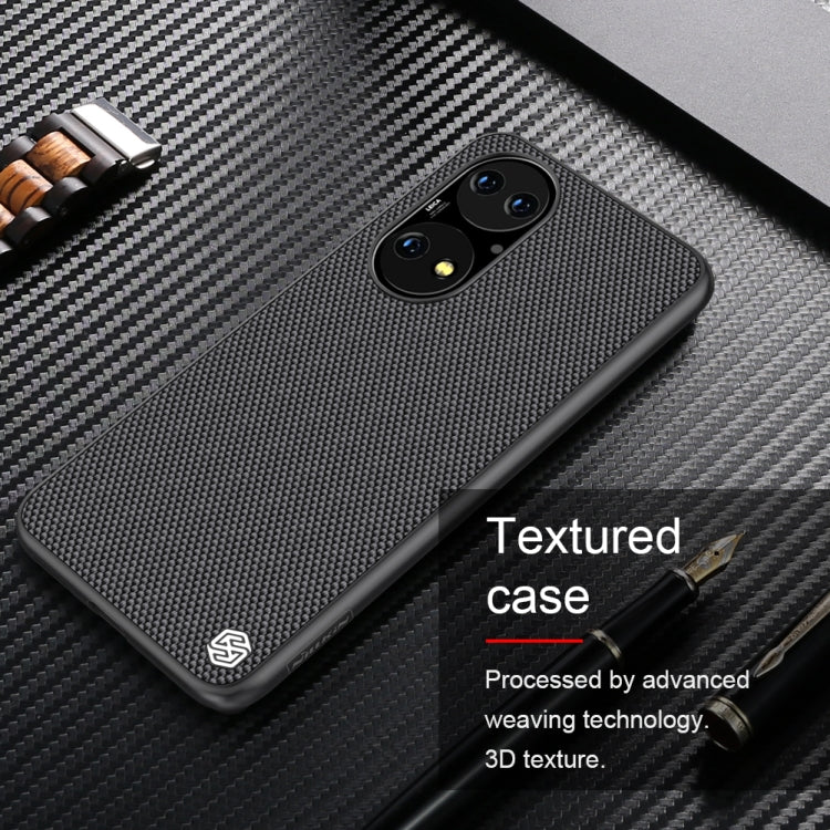 For Huawei P50 NILLKIN 3D Textured Nylon Fiber TPU Case(Black) - Huawei Cases by NILLKIN | Online Shopping South Africa | PMC Jewellery