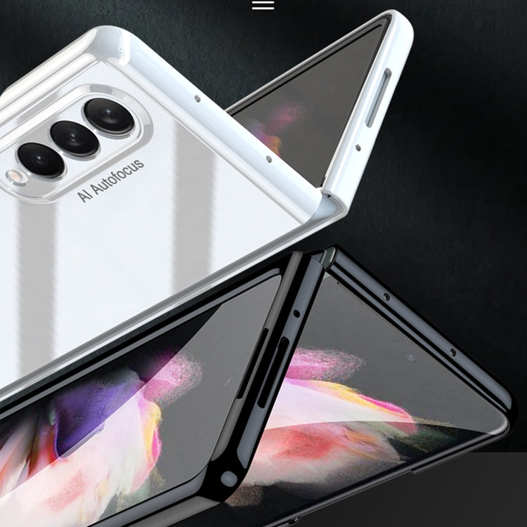 For Samsung Galaxy Z Fold3 5G GKK Folding UV Grilled Porcelain Protective Case(White) - Galaxy Phone Cases by GKK | Online Shopping South Africa | PMC Jewellery | Buy Now Pay Later Mobicred