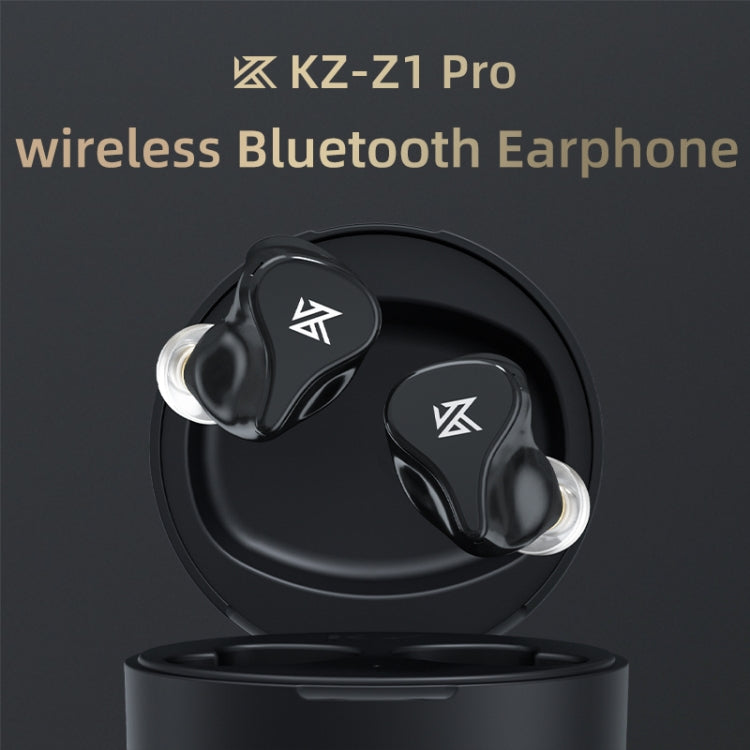 KZ Z1 Pro Dynamic True Wireless Bluetooth 5.2 Sports In-ear Earphone(Black) - In Ear Wired Earphone by KZ | Online Shopping South Africa | PMC Jewellery
