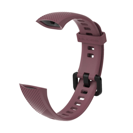 For Honor Band 4 / 5 MIJOBS Breathable Silicone Watch Band(Purple Red) - Smart Wear by MIJOBS | Online Shopping South Africa | PMC Jewellery