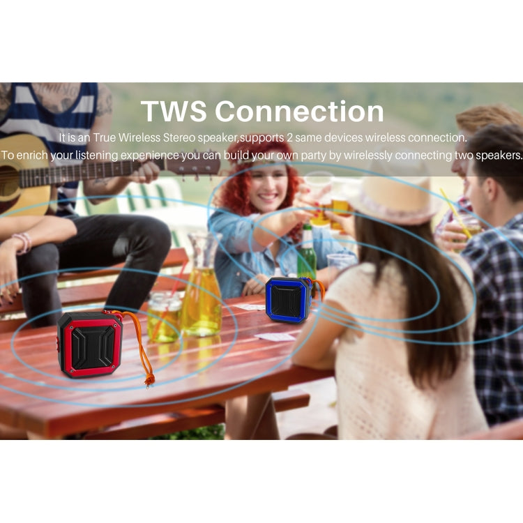 New Rixing NR-103 Mini TWS Bluetooth Speaker with Lanyard(Orange) - Mini Speaker by New Rixing | Online Shopping South Africa | PMC Jewellery