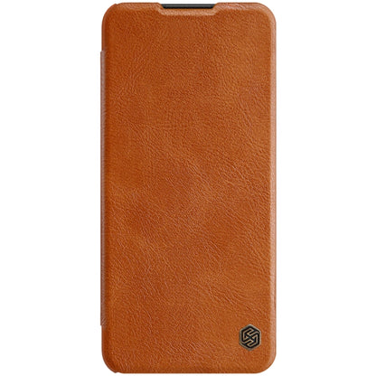 For Samsung Galaxy A03s / A037G NILLKIN QIN Series Crazy Horse Texture Horizontal Flip Phone Leather Case with Card Slot(Brown) - Galaxy Phone Cases by NILLKIN | Online Shopping South Africa | PMC Jewellery