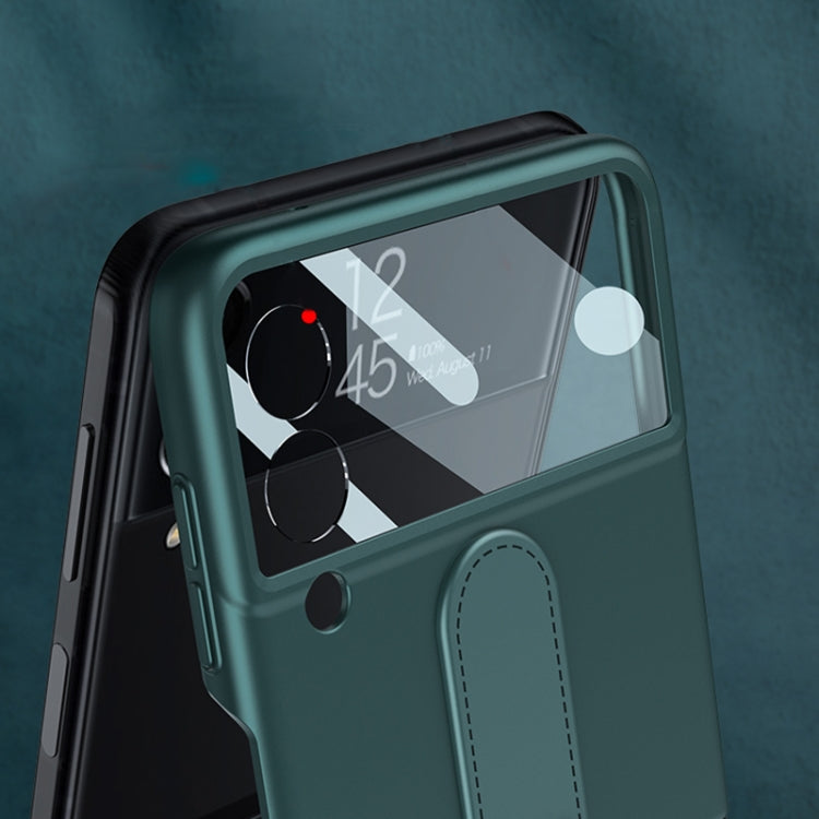 For Samsung Galaxy Z Flip3 5G GKK Ultra-thin PC Full Coverage Phone Flip Case with Ring Holder(Dark Green) - Galaxy Phone Cases by GKK | Online Shopping South Africa | PMC Jewellery