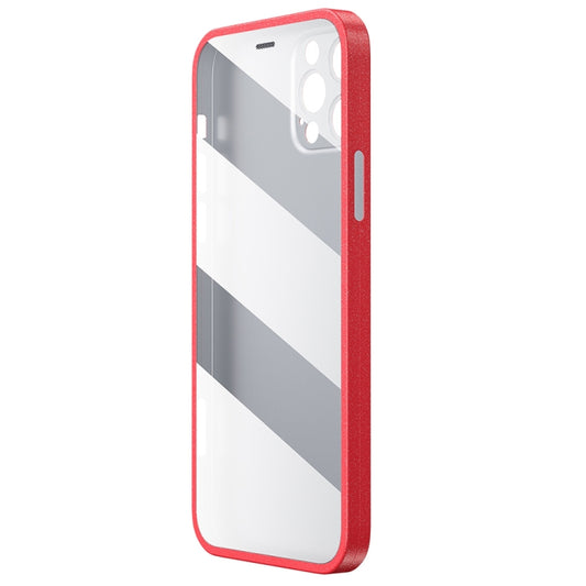 For iPhone 12 Pro WK WPC-011 Shockproof PC Phone Case with Tempered Glass Film(Red) - iPhone 12 / 12 Pro Cases by WK | Online Shopping South Africa | PMC Jewellery | Buy Now Pay Later Mobicred