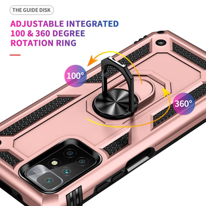 For Xiaomi Redmi 10 Shockproof TPU + PC Phone Case with 360 Degree Rotating Holder(Rose Gold) - Xiaomi Cases by PMC Jewellery | Online Shopping South Africa | PMC Jewellery