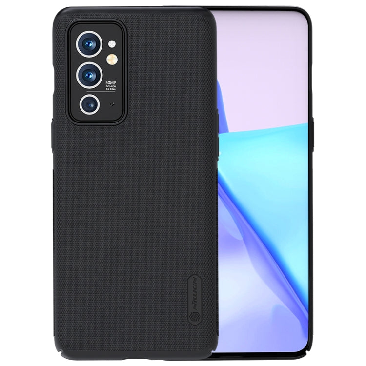 For OnePlus 9RT 5G NILLKIN Frosted Concave-convex Texture PC Phone Case(Black) - OnePlus Cases by NILLKIN | Online Shopping South Africa | PMC Jewellery
