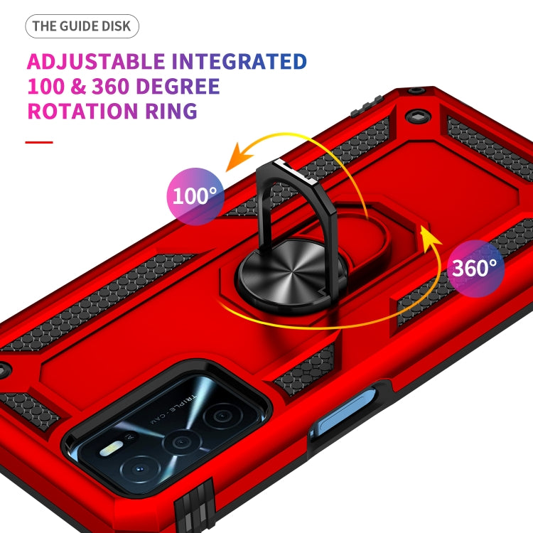 For OPPO A16 Shockproof TPU + PC Phone Case(Red) - free shipping - PMC TechLife - Order now!