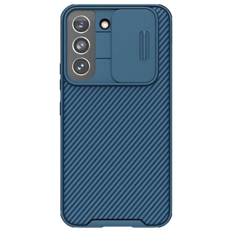 For Samsung Galaxy S22 5G NILLKIN Black Mirror Pro Series Camshield Phone Case(Blue) - Galaxy S22 5G Cases by NILLKIN | Online Shopping South Africa | PMC Jewellery