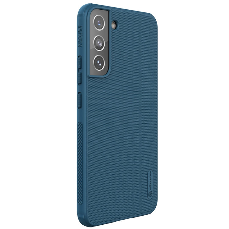 For Samsung Galaxy S22+ 5G NILLKIN Super Frosted Shield Pro PC + TPU Phone Case(Blue) - Galaxy S22+ 5G Cases by NILLKIN | Online Shopping South Africa | PMC Jewellery