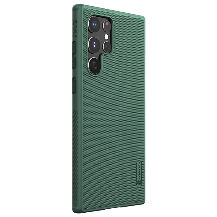For Samsung Galaxy S22 Ultra 5G NILLKIN Super Frosted Shield Pro PC + TPU Phone Case(Green) - Galaxy S22 Ultra 5G Cases by NILLKIN | Online Shopping South Africa | PMC Jewellery