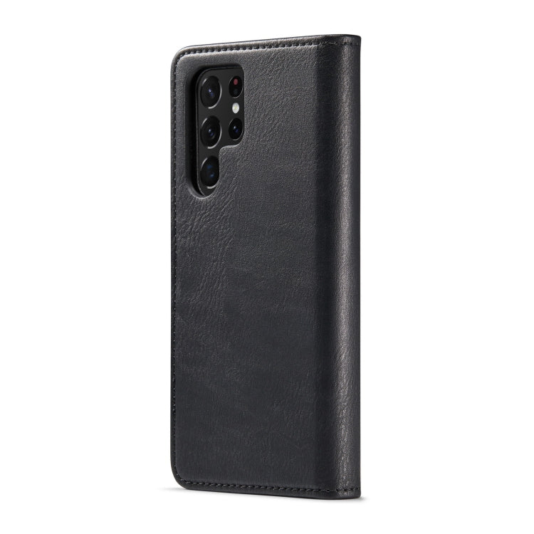 For Samsung Galaxy S22 Ultra 5G DG.MING Crazy Horse Texture Detachable Magnetic Leather Phone Case(Black) - Galaxy S22 Ultra 5G Cases by DG.MING | Online Shopping South Africa | PMC Jewellery | Buy Now Pay Later Mobicred