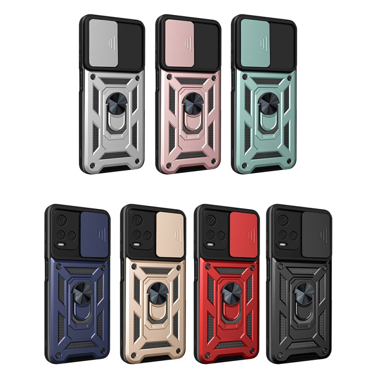 For vivo Y21s Sliding Camera Cover TPU+PC Phone Case(Black) - vivo Cases by PMC TechLife | Online Shopping South Africa | PMC TechLife | Buy Now Pay Later Mobicred