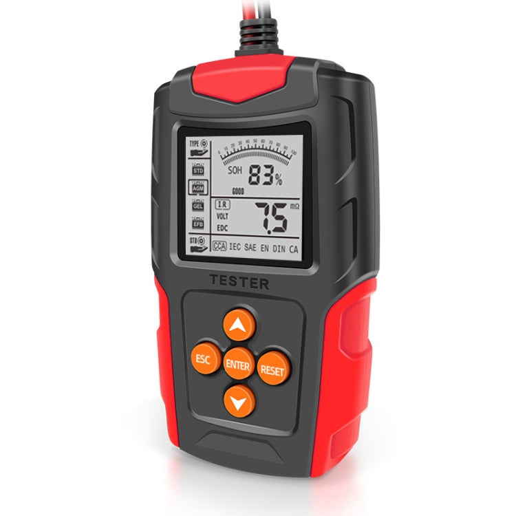 FOXSUR FBT200 12V / 24V Car Battery Tester (Red) - Electronic Test by FOXSUR | Online Shopping South Africa | PMC TechLife | Buy Now Pay Later Mobicred