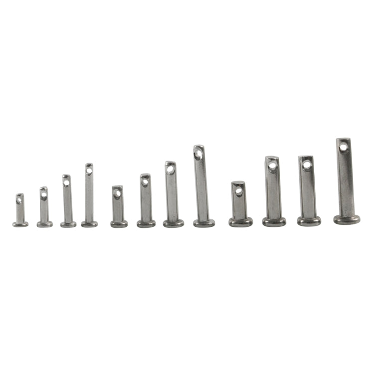 A6828 96 in 1 304 Stainless Steel Flat Head Single Hole Clevis Pins Assortment Kit - Booster Cable & Clip by PMC Jewellery | Online Shopping South Africa | PMC Jewellery