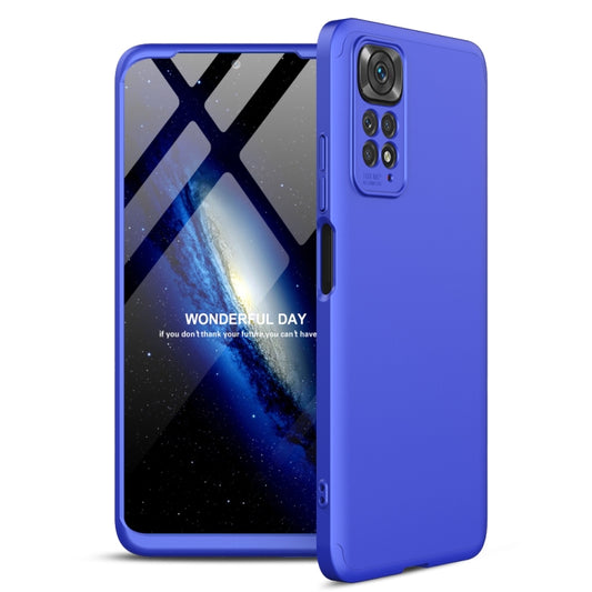 For Xiaomi Redmi Note 11S / 11 Global Version GKK Three Stage Splicing PC Phone Case(Blue) - Xiaomi Cases by GKK | Online Shopping South Africa | PMC Jewellery