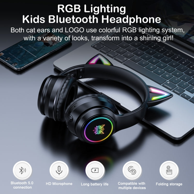 ONIKUMA B90 RGB Lighting Wireless Bluetooth Headphone(Black) - Multimedia Headset by ONIKUMA | Online Shopping South Africa | PMC Jewellery