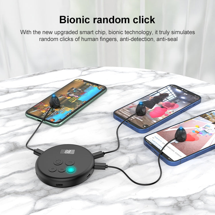 G30 Universal Digital Display Like Device Mobile Phone Automatic Screen Clicker, Style:One Machine with Three Head(Black) - free shipping - PMC TechLife - Order now!