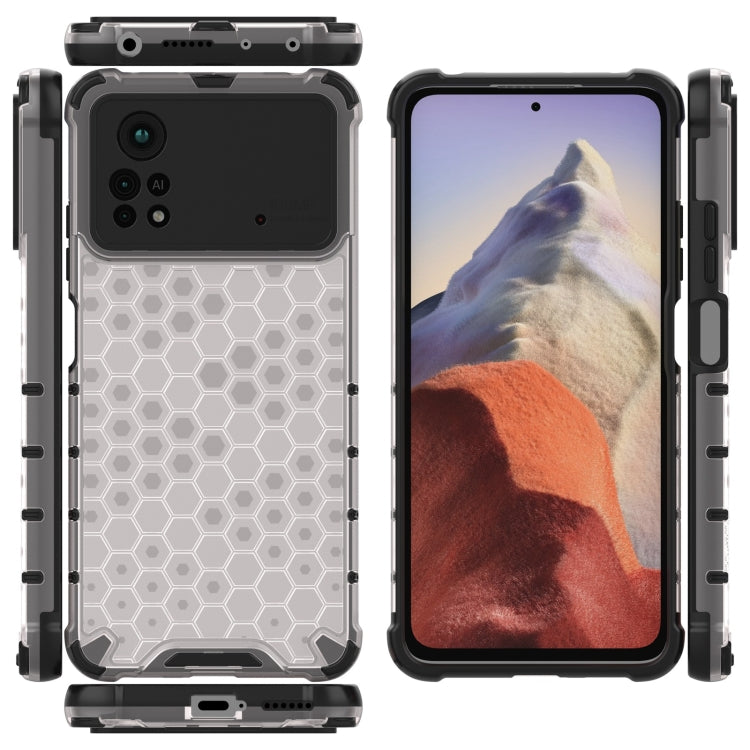 For Xiaomi Poco X4 Pro 5G Shockproof Honeycomb PC + TPU Case(White) - free shipping - PMC TechLife - Order now!