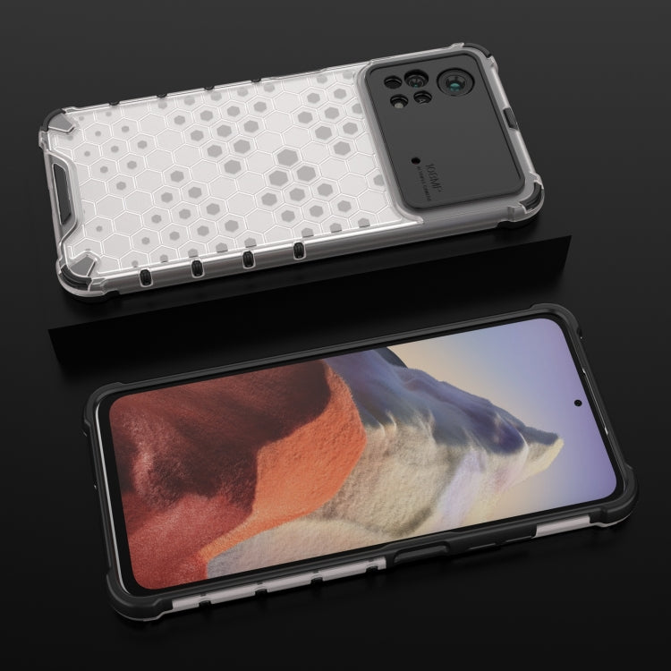 For Xiaomi Poco X4 Pro 5G Shockproof Honeycomb PC + TPU Case(White) - free shipping - PMC TechLife - Order now!