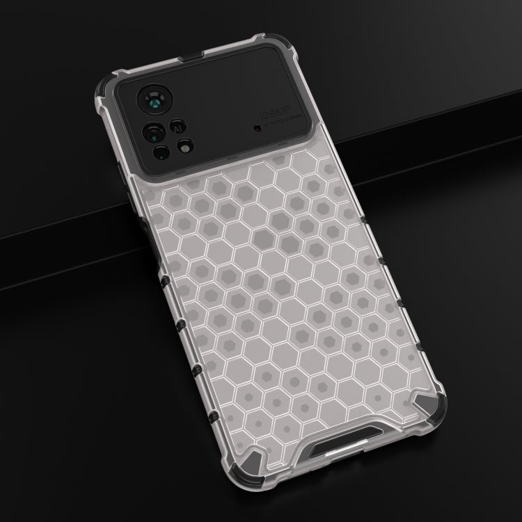 For Xiaomi Poco X4 Pro 5G Shockproof Honeycomb PC + TPU Case(White) - free shipping - PMC TechLife - Order now!
