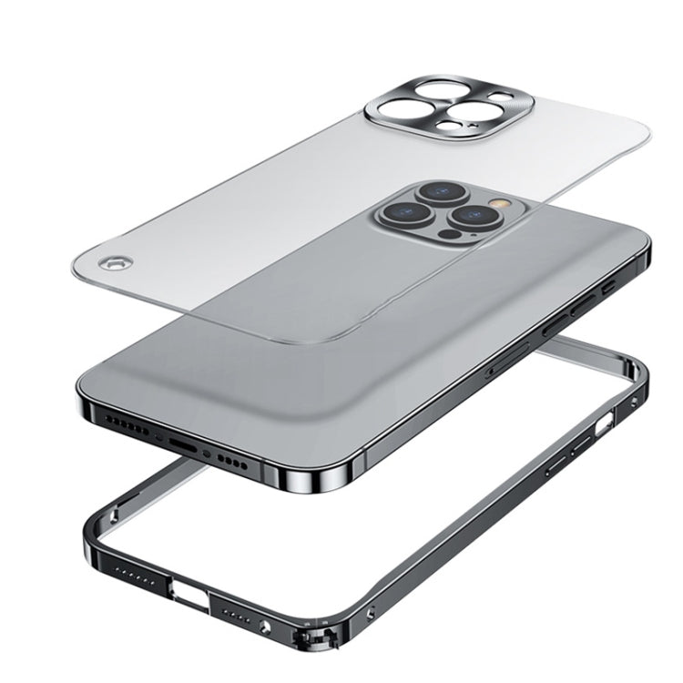 For iPhone 12 Metal Frame Frosted Case(Silver) - iPhone 12 / 12 Pro Cases by PMC Jewellery | Online Shopping South Africa | PMC Jewellery