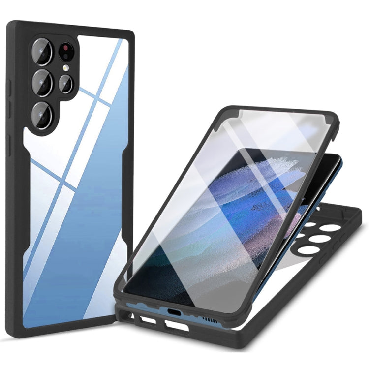 For Samsung Galaxy S22 Ultra 5G Acrylic + TPU 360 Degrees Full Coverage Shockproof Phone Case(Black) - free shipping - PMC TechLife - Order now!