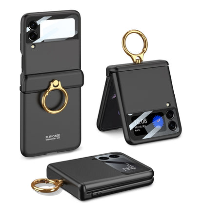 For Samsung Galaxy Z Flip3 5G GKK Magnetic Hinged Flip Case with Ring Holder(Black) - Galaxy Phone Cases by GKK | Online Shopping South Africa | PMC Jewellery | Buy Now Pay Later Mobicred