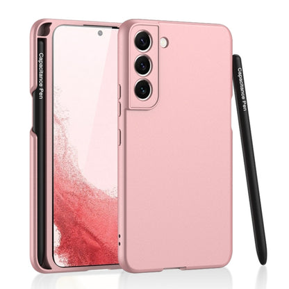 For Samsung Galaxy S22 5G GKK Ultra-thin Skin Feel Phone Case with Side Pen Slot & Stylus(Pink) - Galaxy S22 5G Cases by GKK | Online Shopping South Africa | PMC Jewellery