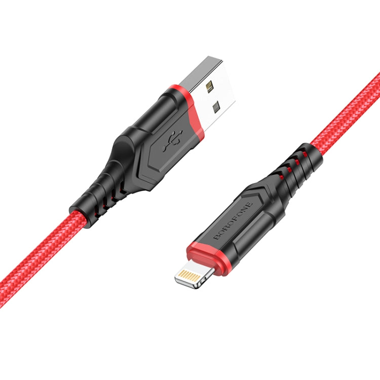 Borofone BX67 1m 2.4A USB to 8 Pin Charging Sync Data Cable(Red) - Normal Style Cable by Borofone | Online Shopping South Africa | PMC Jewellery