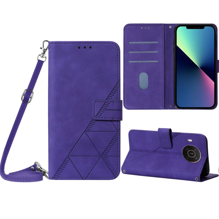 For Nokia X20 / X10 Crossbody 3D Embossed Flip Leather Phone Case(Purple) - Nokia Cases by PMC TechLife | Online Shopping South Africa | PMC TechLife | Buy Now Pay Later Mobicred