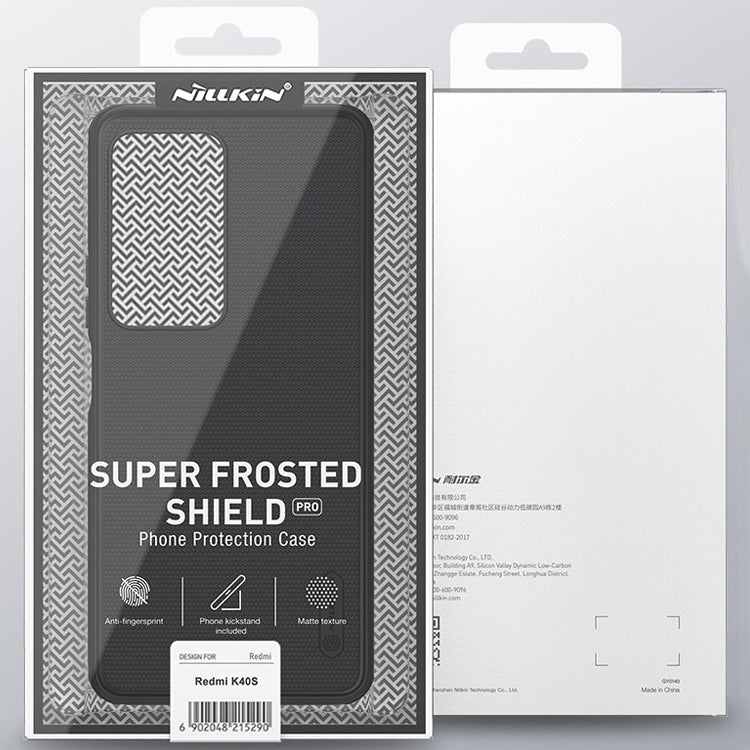 For Xiaomi Redmi K40S NILLKIN Frosted Shield Pro PC + TPU Phone Case(Black) - Xiaomi Cases by NILLKIN | Online Shopping South Africa | PMC Jewellery