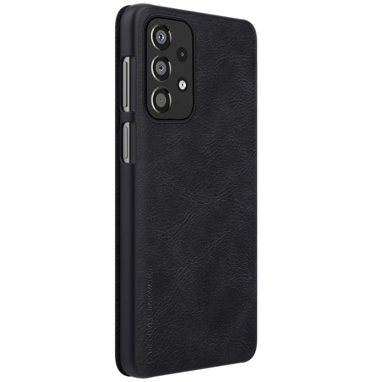 For Samsung Galaxy A13 4G NILLKIN QIN Series Crazy Horse Texture Leather Case(Black) - Galaxy Phone Cases by NILLKIN | Online Shopping South Africa | PMC Jewellery