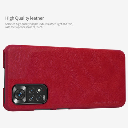 For Xiaomi Redmi Note 11 Global NILLKIN QIN Series Crazy Horse Texture Leather Case(Red) - Xiaomi Cases by NILLKIN | Online Shopping South Africa | PMC Jewellery