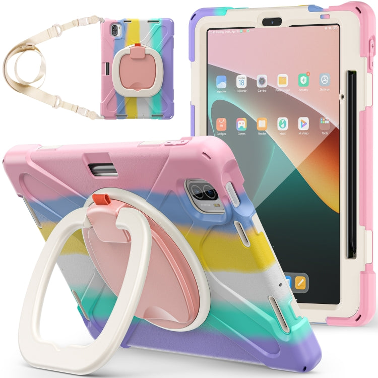 For Xiaomi Pad 5 / Pad 5 Pro Silicone + PC Tablet Protective Case(Colorful Pink) -  by PMC TechLife | Online Shopping South Africa | PMC TechLife