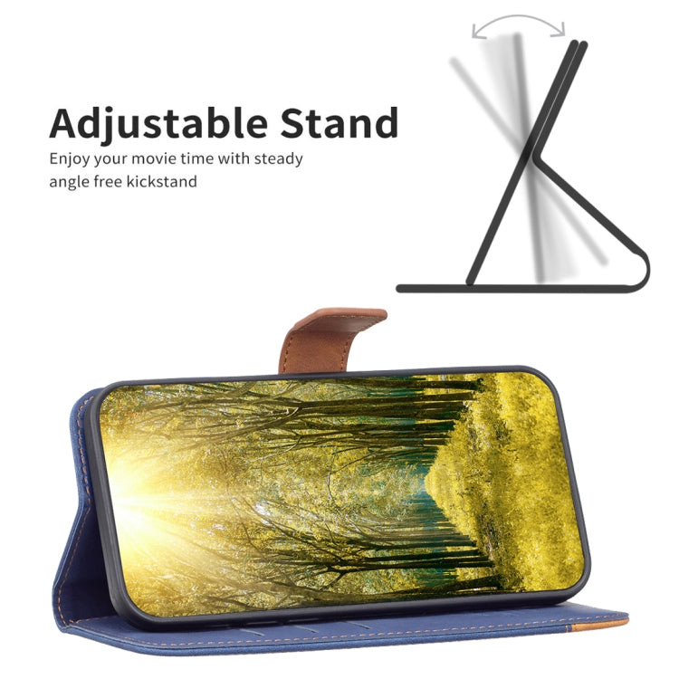 For Samsung Galaxy A12 BF11 Color Matching Skin Feel Leather Phone Case(Blue) - free shipping - PMC TechLife - Order now!