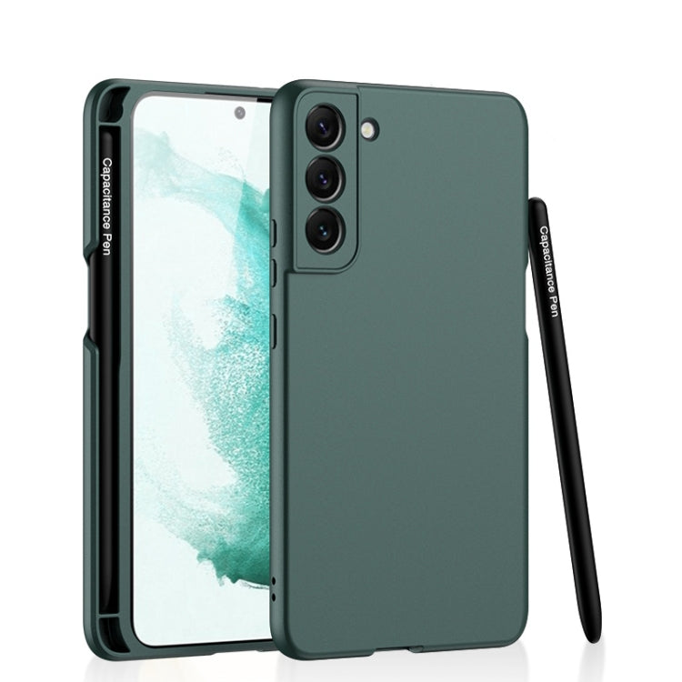 For Samsung Galaxy S22 5G GKK Ultra-thin Skin Feel Phone Case with Stylus(Forest Green) - Galaxy S22 5G Cases by GKK | Online Shopping South Africa | PMC Jewellery