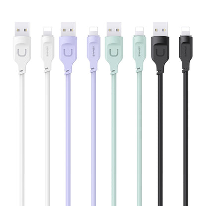 USAMS US-SJ565 8 Pin Fast Charing Data Cable with Light, Length: 1.2m(Purple) - Normal Style Cable by USAMS | Online Shopping South Africa | PMC Jewellery