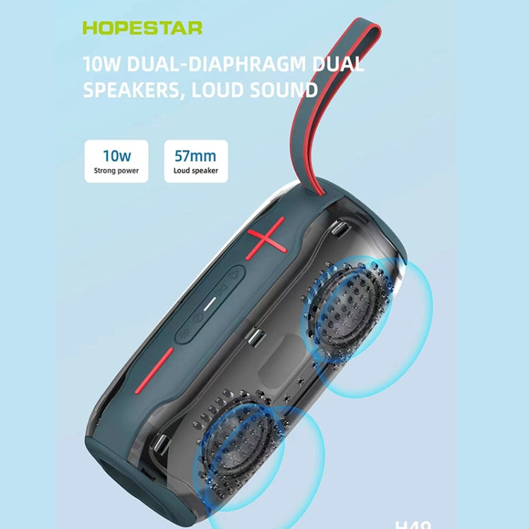 HOPESTAR H49 RGB Light TWS Waterproof Wireless Bluetooth Speaker(Blue) - Waterproof Speaker by HOPESTAR | Online Shopping South Africa | PMC Jewellery