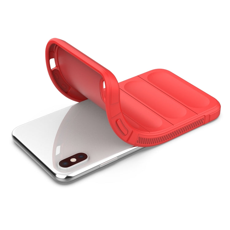 For iPhone XS Max Magic Shield TPU + Flannel Phone Case(Red) - More iPhone Cases by PMC TechLife | Online Shopping South Africa | PMC TechLife | Buy Now Pay Later Mobicred