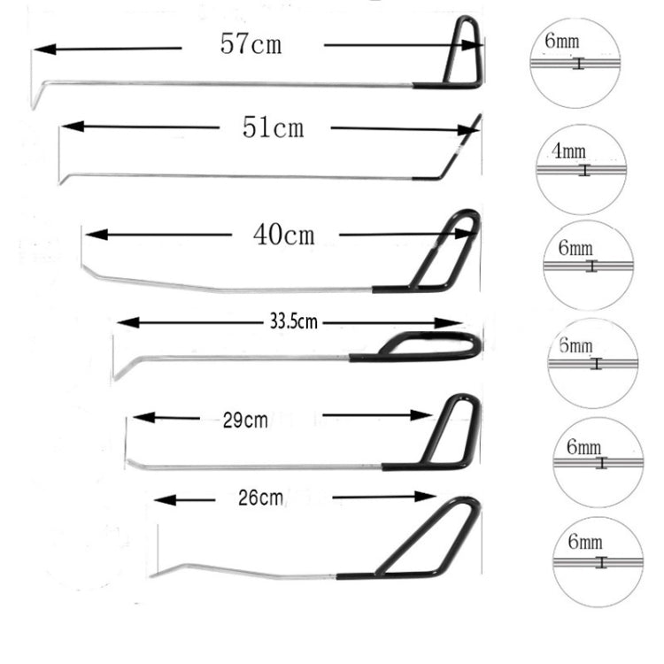 Q1 16 in 1 Car Paintless Dent Repair Hail Remover Hooks Rods Kit - Sheet Metal Tools by PMC Jewellery | Online Shopping South Africa | PMC Jewellery