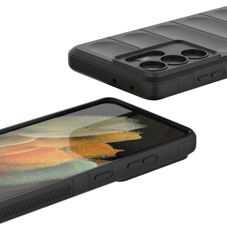 For Samsung Galaxy S21 Ultra  5G Magic Shield TPU + Flannel Phone Case(Grey) - Galaxy S21 Ultra 5G Cases by PMC TechLife | Online Shopping South Africa | PMC TechLife | Buy Now Pay Later Mobicred