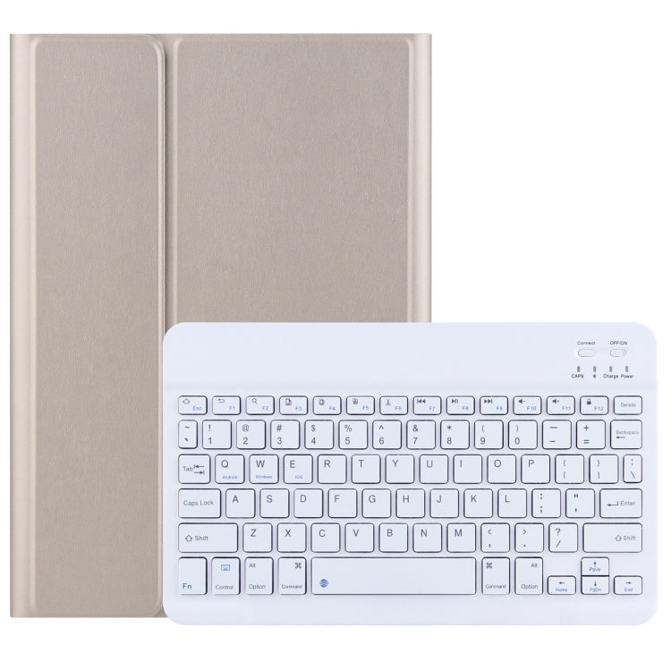 For Lenovo Tab M10 HD Gen 2 Bluetooth Keyboard Leather Tablet Case(Gold) - Lenovo Keyboard by PMC Jewellery | Online Shopping South Africa | PMC Jewellery