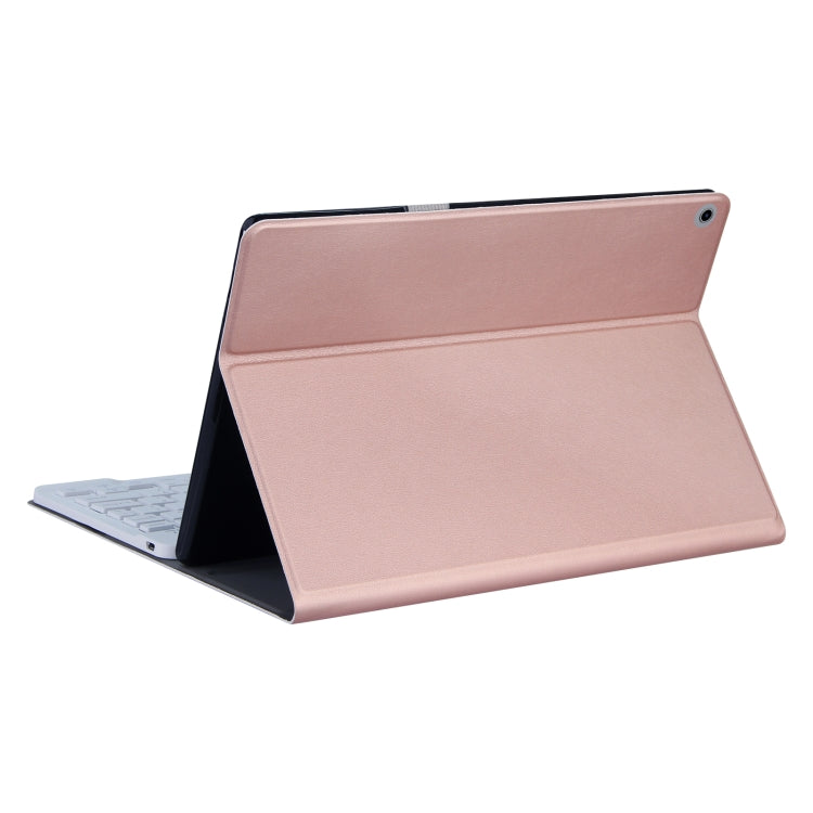 For Lenovo Tab M10 HD Gen 2 Bluetooth Keyboard Leather Tablet Case(Rose Gold) - Lenovo Keyboard by PMC Jewellery | Online Shopping South Africa | PMC Jewellery