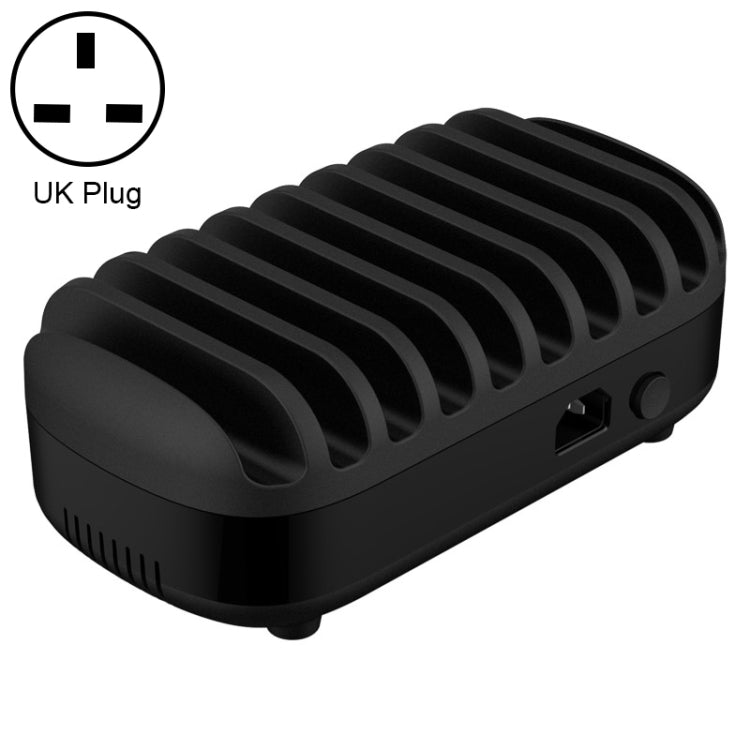 ORICO DUK-10P-DX 120W 5V 2.4A 10 Ports USB Charging Station, UK Plug(Black) - Multifunction Charger by ORICO | Online Shopping South Africa | PMC Jewellery | Buy Now Pay Later Mobicred