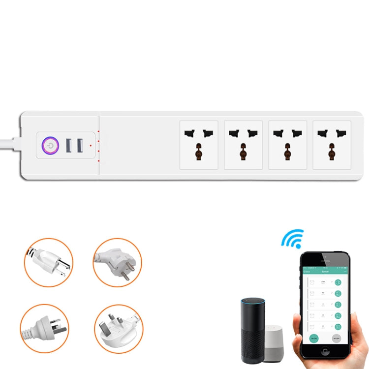 ZigBee 16A SM-SO306-M 4 Holes + 2 USB Multi-purpose Smart Power Strip(US Plug) - Smart Socket by PMC Jewellery | Online Shopping South Africa | PMC Jewellery