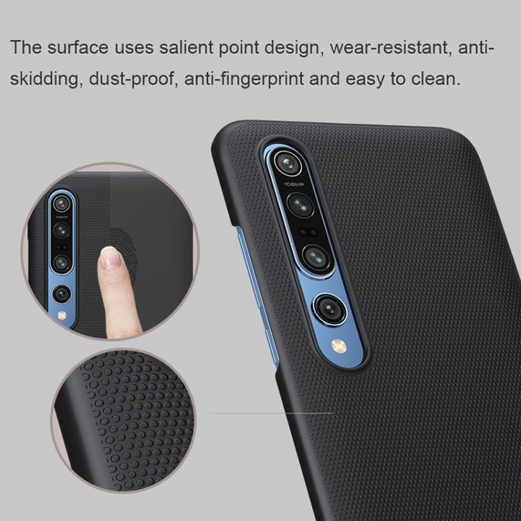 For Xiaomi Mi 10 5G / Mi 10 Pro 5G NILLKIN Frosted Concave-convex Texture PC Case(Black) - Xiaomi Cases by NILLKIN | Online Shopping South Africa | PMC Jewellery