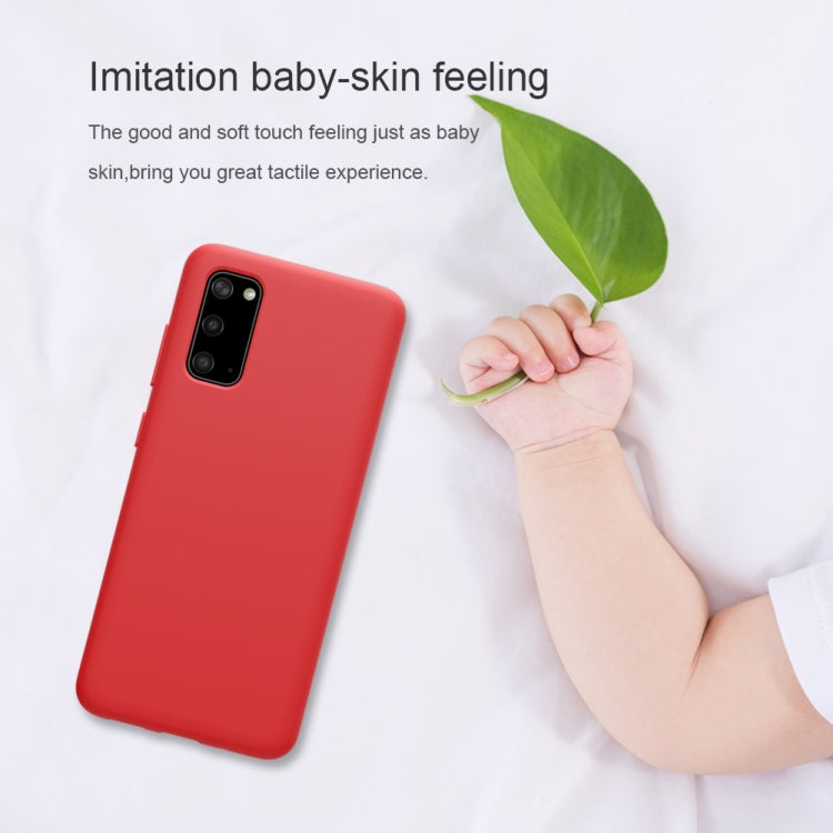 For Galaxy S20 / Galaxy S20 5G NILLKIN Feeling Series Liquid Silicone Anti-fall Mobile Phone Protective Case(Red) - Galaxy Phone Cases by NILLKIN | Online Shopping South Africa | PMC Jewellery | Buy Now Pay Later Mobicred