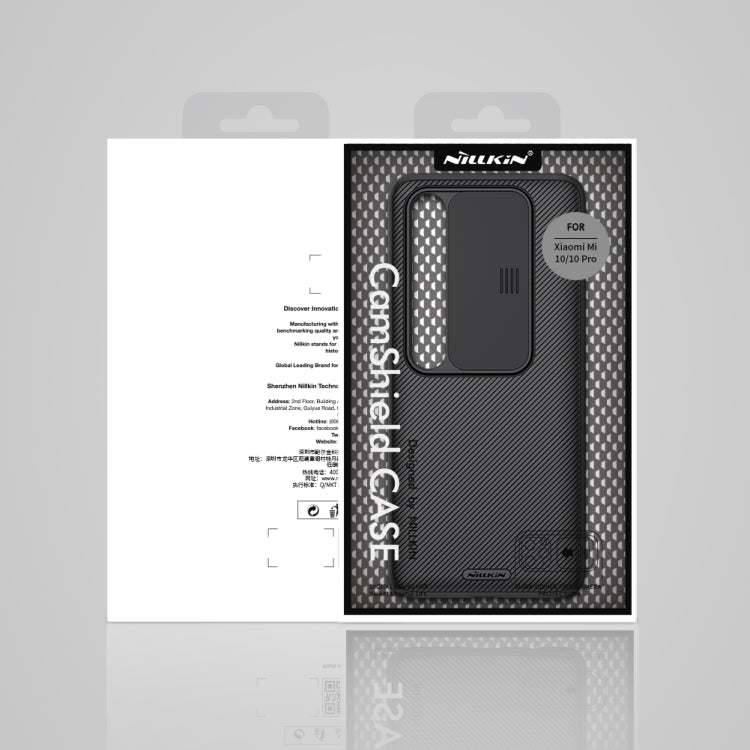 For Xiaomi Mi 10 Pro / 10 NILLKIN Black Mirror Series PC Camshield Full Coverage Dust-proof Scratch Resistant Mobile Phone Case(Black) - Xiaomi Cases by NILLKIN | Online Shopping South Africa | PMC Jewellery